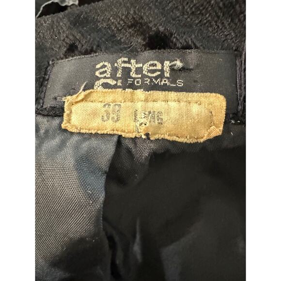 MENS VINTAGE AFTER 6 CRUSTED VELVET WOOL TUX SMOKING BLAZER SZ 38 - Picture 4 of 5